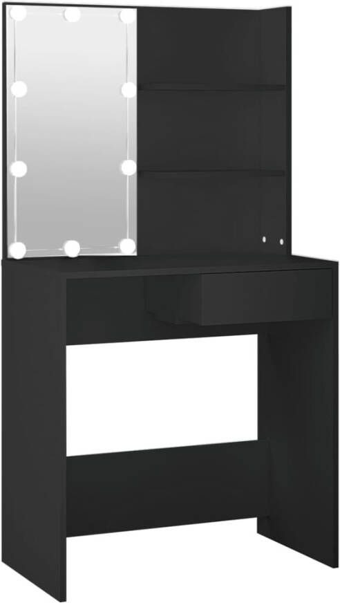 VIDAXL Kaptafel met LED-verlichting 74 5x40x141 cm zwart - Foto 2