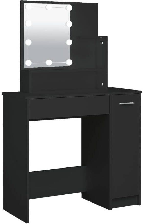 VidaXL Kaptafel met LED-verlichting 86 5x35x136 cm zwart - Foto 2