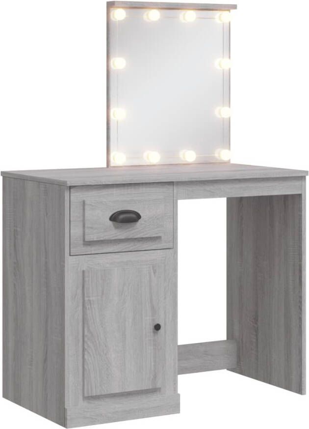 VIDAXL Kaptafel met LED-verlichting 90x42x132 5 cm grijs sonoma - Foto 2