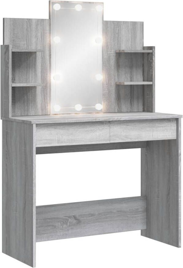 VIDAXL Kaptafel met LED-verlichting 96x40x142 cm grijs sonoma - Foto 2
