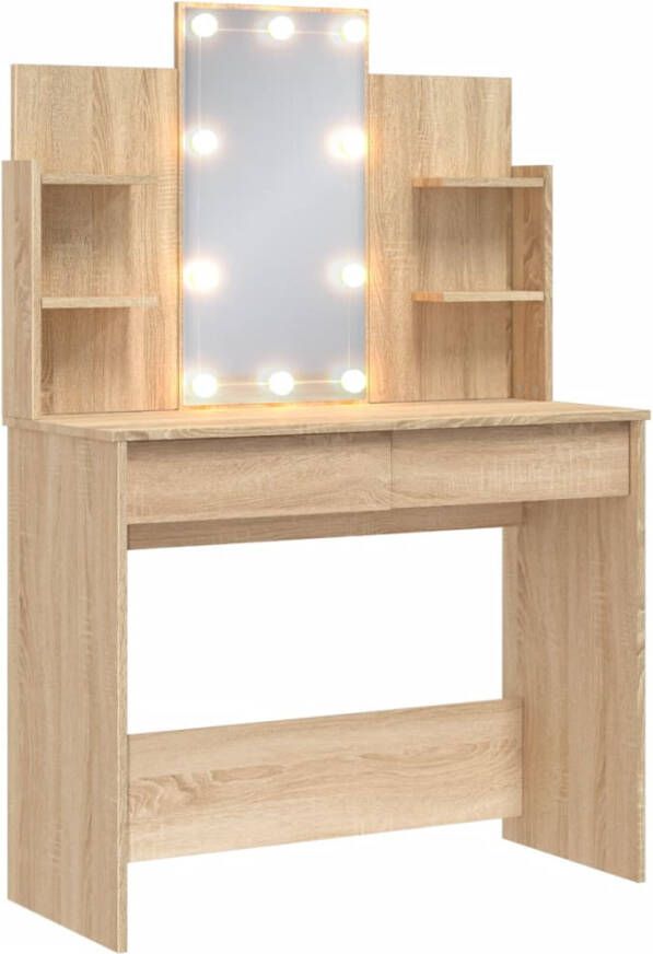 VIDAXL Kaptafel met LED-verlichting 96x40x142 cm sonoma eikenkleurig - Foto 2