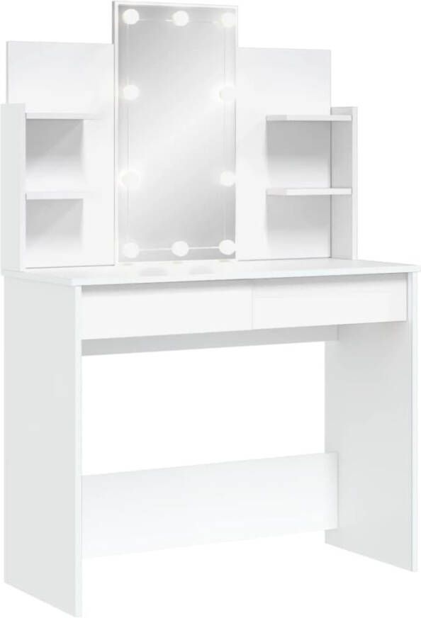 VIDAXL Kaptafel met LED-verlichting 96x40x142 cm wit - Foto 2