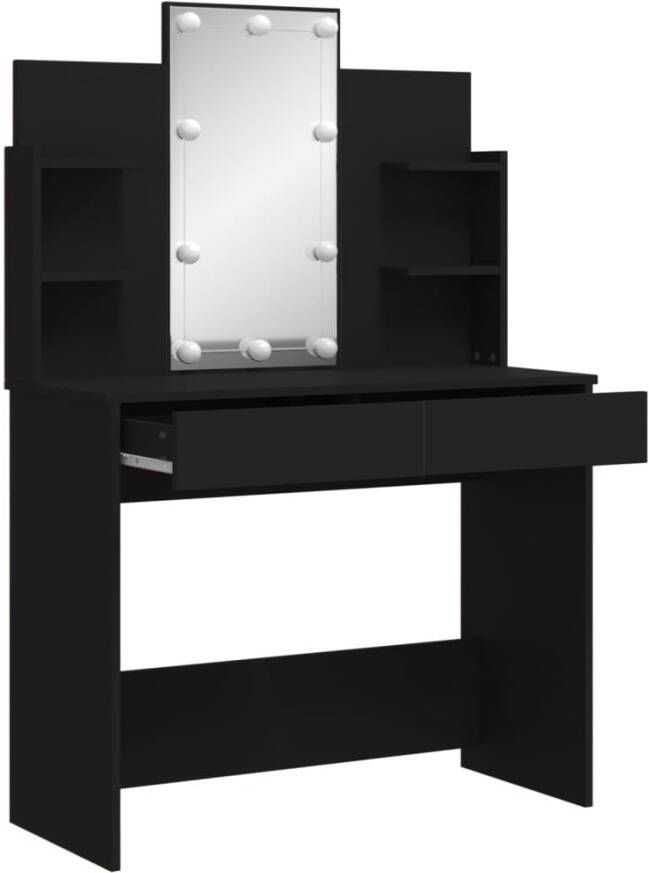 VIDAXL Kaptafel met LED-verlichting 96x40x142 cm zwart