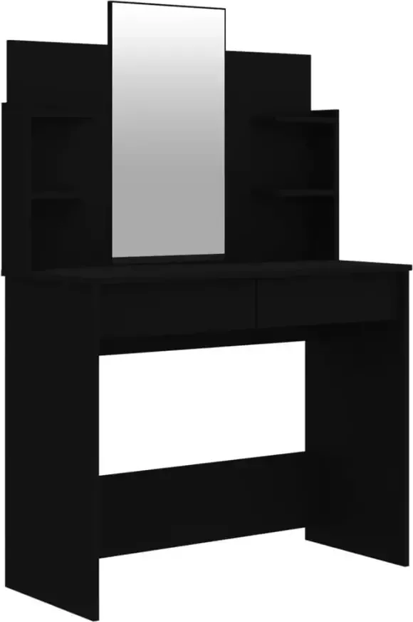 VIDAXL Kaptafel met spiegel 96x40x142 cm zwart - Foto 2