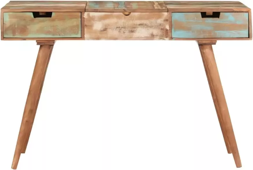 VIDAXL Kaptafel met spiegel 112x45x76 cm massief gerecycled hout - Foto 2