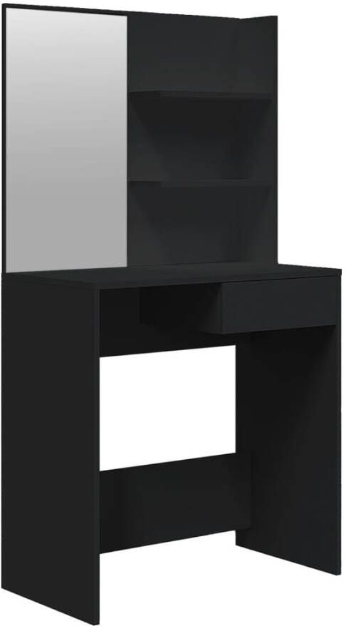 VIDAXL Kaptafel met spiegel 74 5x40x141 cm zwart - Foto 2