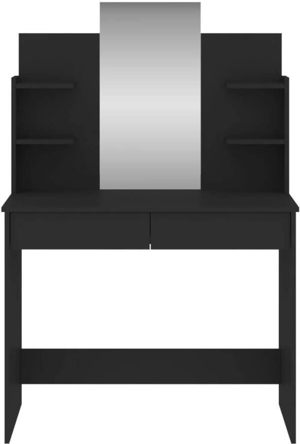 VIDAXL Kaptafel met spiegel 96x39x142 cm zwart