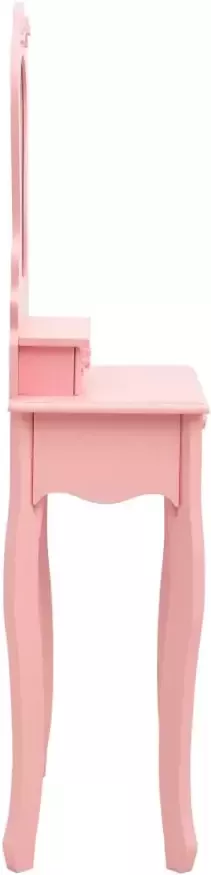 VIDAXL Kaptafelset met kruk 50x59x136 cm paulowniahout roze - Foto 3