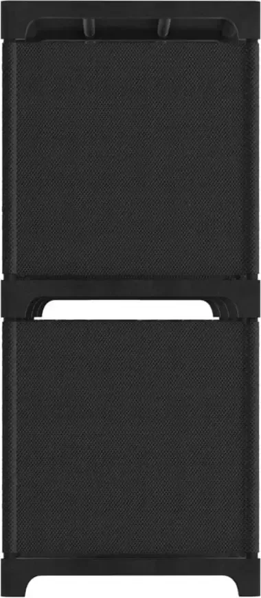 VidaXL -Kast-met-6-vakken-103x30x72 5-cm-stof-zwart - Foto 3
