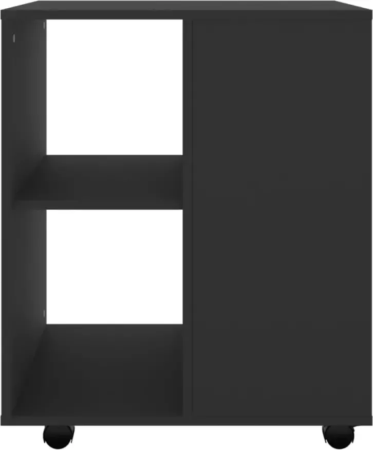 VidaXL -Kast-verrijdbaar-60x53x72-cm-bewerkt-hout-zwart - Foto 4