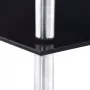 VIDAXL Kastje 3-laags 30x30x67 cm gehard glas zwart - Thumbnail 3