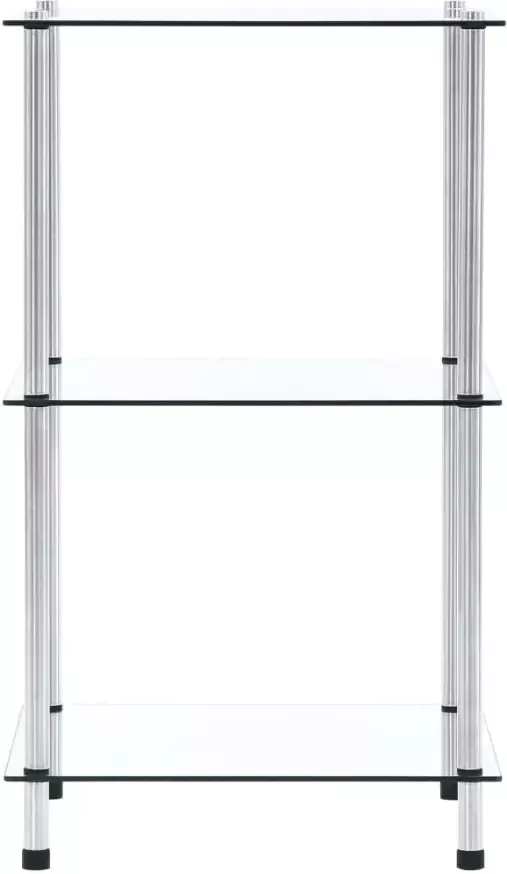 VidaXL Prolenta Premium Kastje 3-laags 40x40x67 cm gehard glas transparant - Foto 4