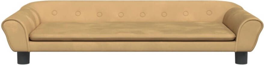 VIDAXL Kinderbank 100x50x26 cm fluweel bruin - Foto 3