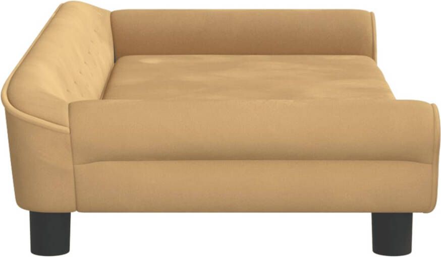 VIDAXL Kinderbank 100x50x26 cm fluweel bruin