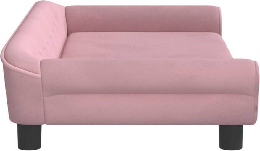 VidaXL Kinderbank Fluweel Roze 100x50x26 cm Kinderstoel Kinderbank Meubels Voor Kinderen Kids Furniture Speelgoed Kamer