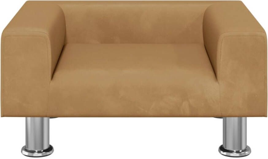 VidaXL Kinderbank Kinderbanken Kinder Bank Kinderbankje Kinderbank 50x40x26 5 cm fluweel bruin - Foto 5