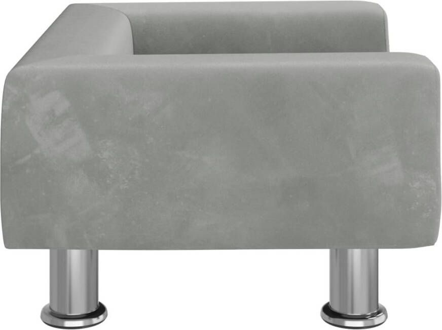 VidaXL Kinderbank Kinderbanken Kinder Bank Kinderbankje Kinderbank 50x40x26 5 cm fluweel lichtgrijs - Foto 3