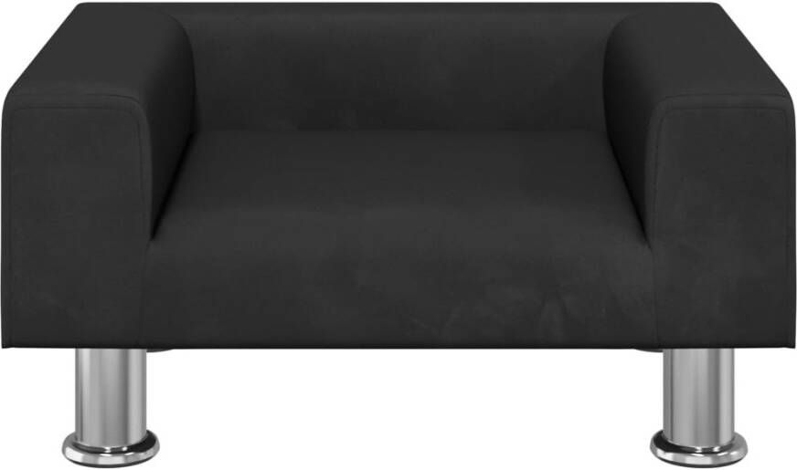 VidaXL Kinderbank 50x40x26 5 cm fluweel zwart - Foto 4