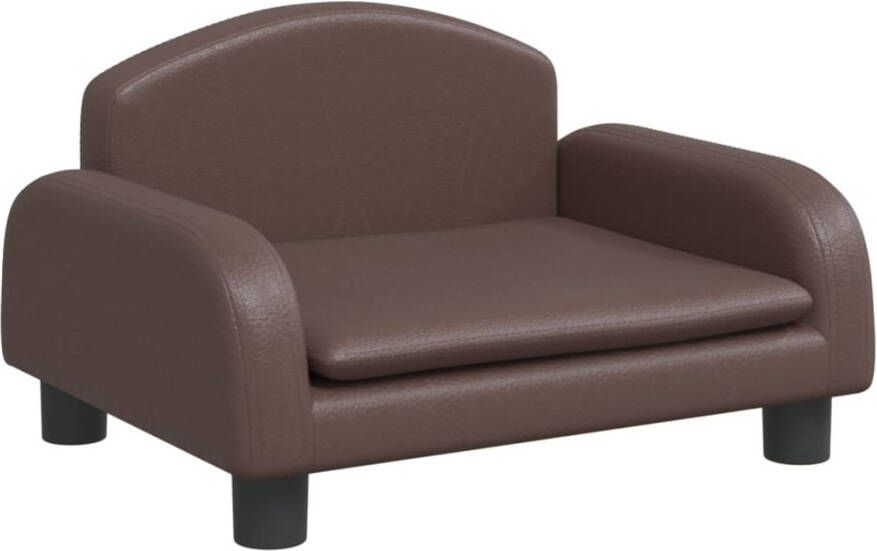 VidaXL Kinderbank Kunstleer Cappuccinokleurig Kinderstoel Kindermeubel Kids Bank Bruine Bank Speelgoed Kamer - Foto 4