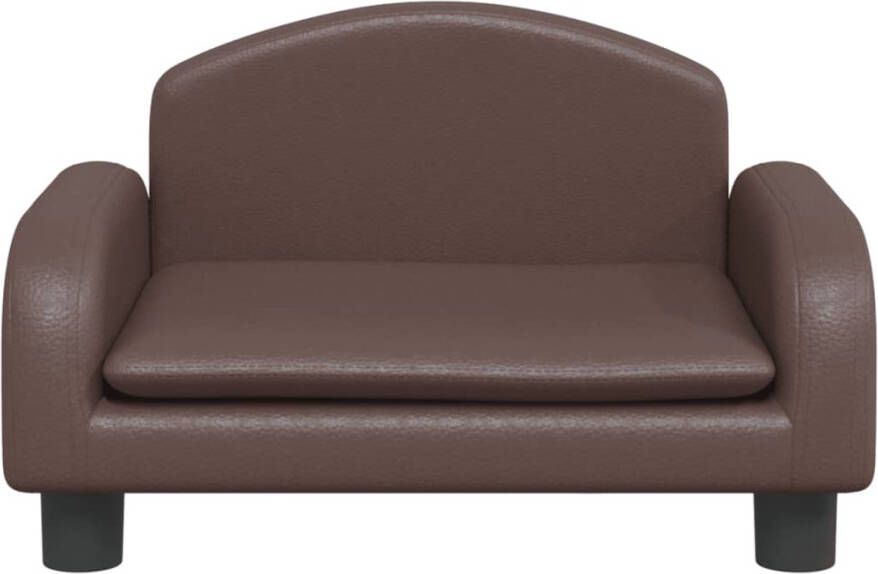 VidaXL Kinderbank Kunstleer Cappuccinokleurig Kinderstoel Kindermeubel Kids Bank Bruine Bank Speelgoed Kamer - Foto 3
