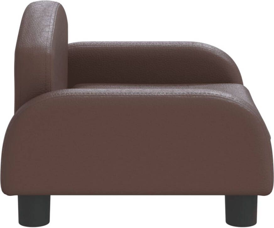 VidaXL Kinderbank Kunstleer Cappuccinokleurig Kinderstoel Kindermeubel Kids Bank Bruine Bank Speelgoed Kamer - Foto 2