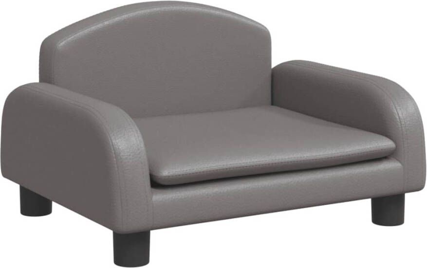 VidaXL Kinderbank Grijs Kunstleer 50x40x30 cm Kinderstoel Kinderbank Kids Stoel Speelgoedkast Kindermeubel - Foto 6