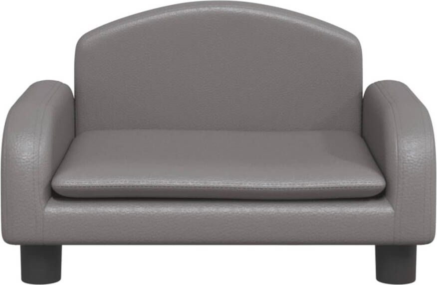 VidaXL Kinderbank Grijs Kunstleer 50x40x30 cm Kinderstoel Kinderbank Kids Stoel Speelgoedkast Kindermeubel - Foto 5