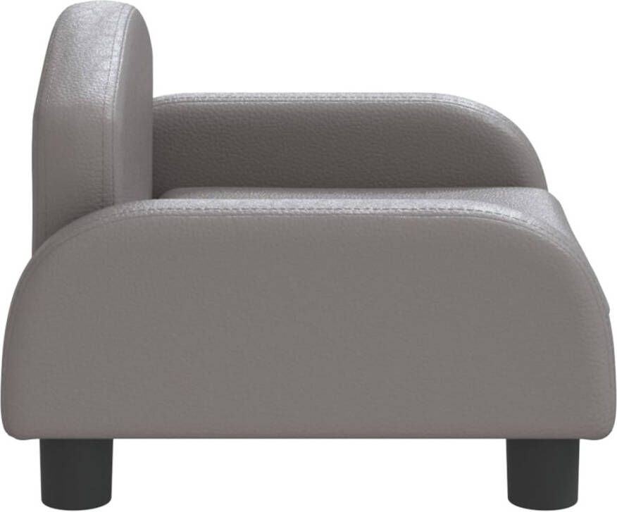 VidaXL Kinderbank Grijs Kunstleer 50x40x30 cm Kinderstoel Kinderbank Kids Stoel Speelgoedkast Kindermeubel - Foto 4