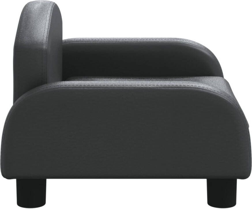 VidaXL Kinderbank 50x40x30 cm kunstleer zwart