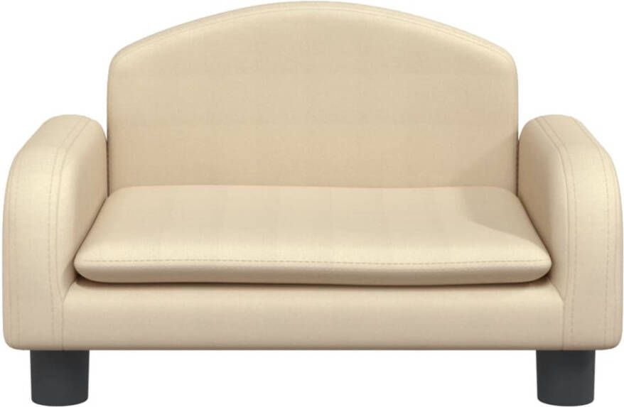 VidaXL Kinderbank Kinderbanken Kinder Bank Kinderbankje Kinderbank 50x40x30 cm stof crèmekleurig - Foto 4