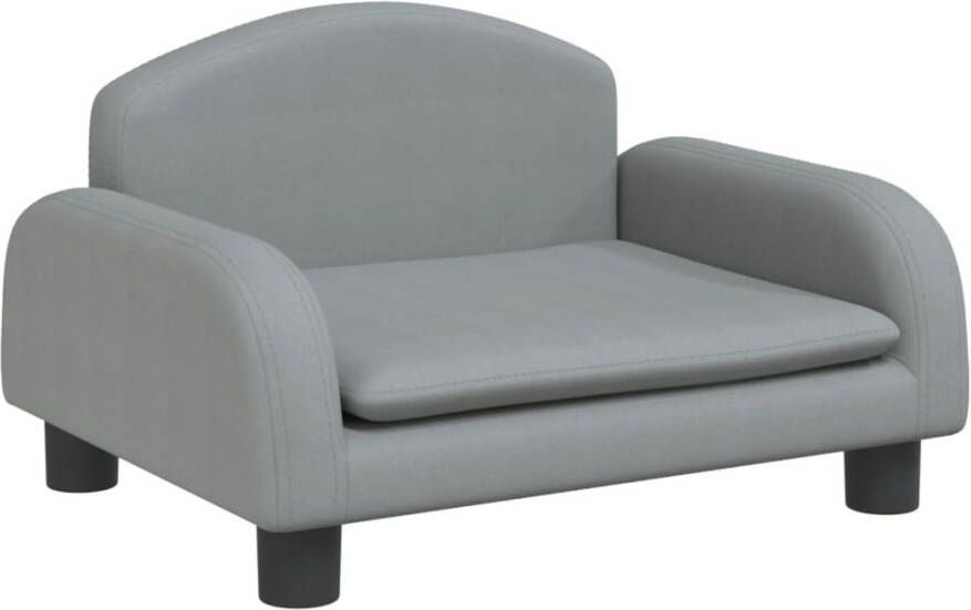 Vida xl vidaXL Kinderbank 50x40x30 cm stof lichtgrijs - Foto 4