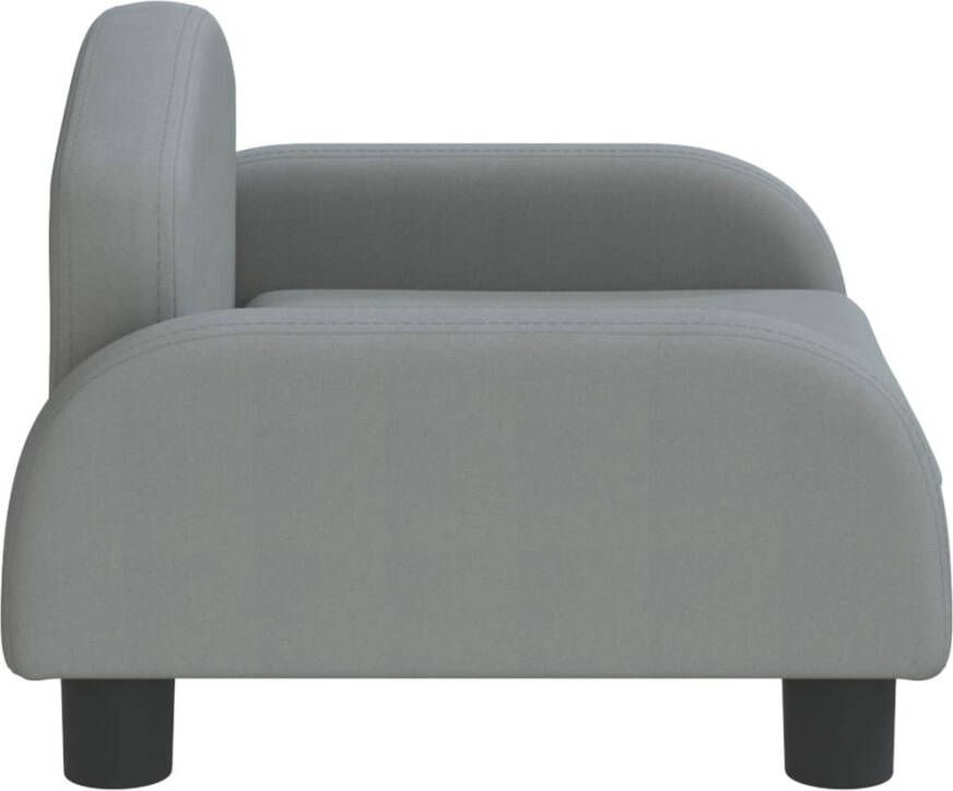 Vida xl vidaXL Kinderbank 50x40x30 cm stof lichtgrijs - Foto 2