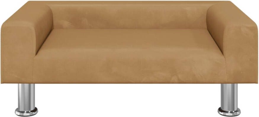 VidaXL Kinderbank 70x45x26 5 cm fluweel bruin - Foto 2