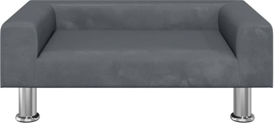 VidaXL Kinderbank Fluweel Donkergrijs 70x45x26 5 cm Kinderstoel Kindermeubel Kids Bank Speelhoek Speelgoedkast - Foto 4