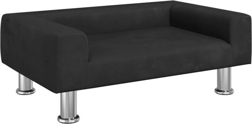 VidaXL Kinderbank 70x45x26 5 cm fluweel zwart