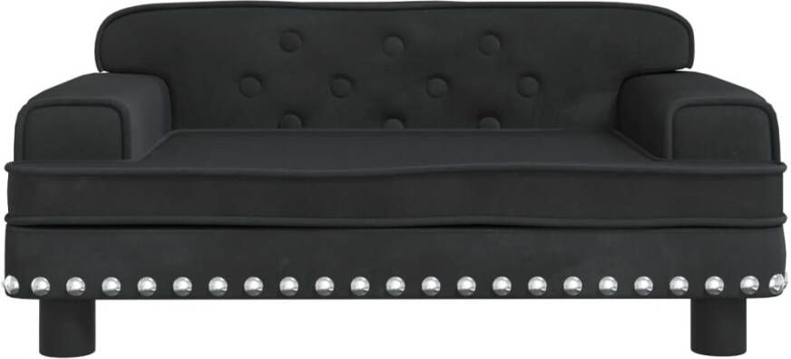 VidaXL Kinderbank 70x45x30 cm fluweel zwart - Foto 4