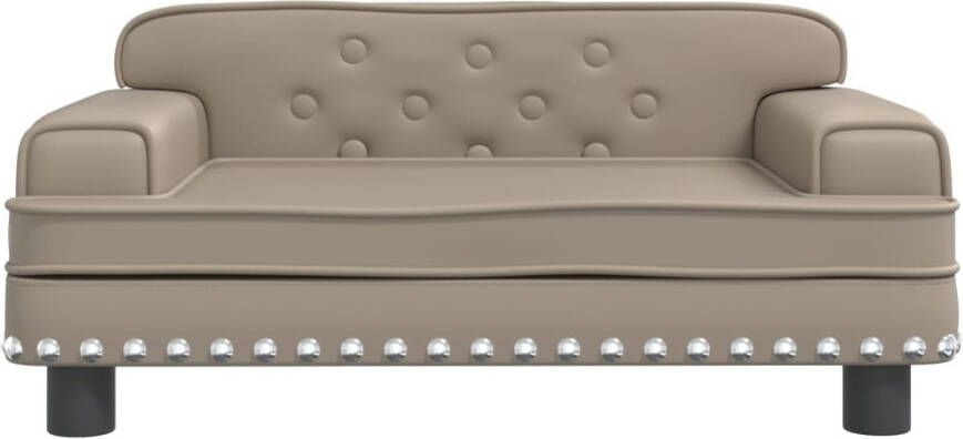 VidaXL Kinderbank 70x45x30 cm kunstleer cappuccinokleurig - Foto 3