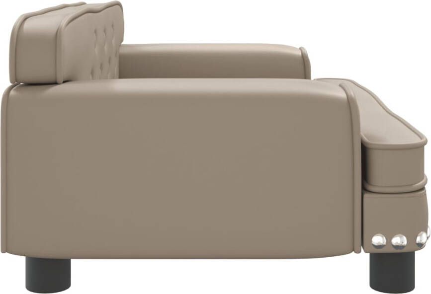 VidaXL Kinderbank 70x45x30 cm kunstleer cappuccinokleurig - Foto 2