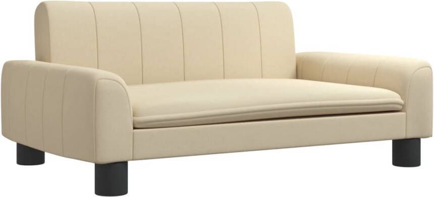 VidaXL Kinderbank 70x45x30 cm stof crèmekleurig