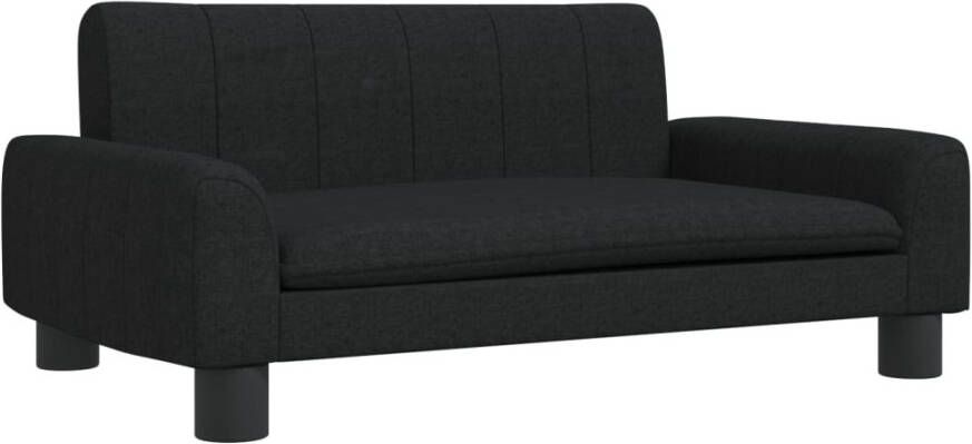 VidaXL Kinderbank 70x45x30 cm stof zwart - Foto 2