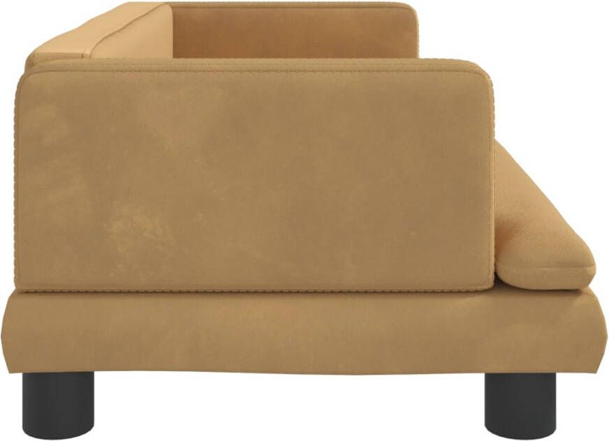 VIDAXL Kinderbank 80x45x30 cm fluweel bruin