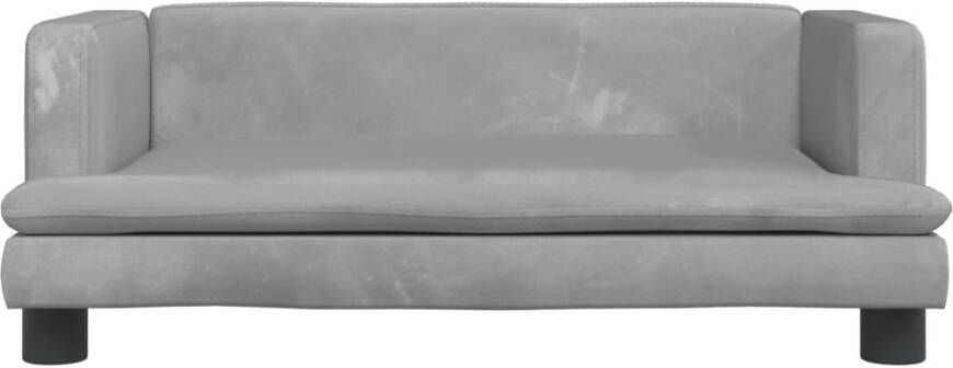 VidaXL Kinderbank Fluweel Lichtgrijs 80x45x30 cm Kinderstoel Kindermeubel Kids Bank Minibanc Speelgoed Stoel - Foto 6