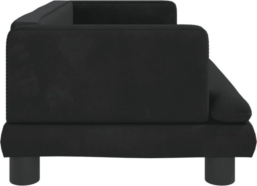 VIDAXL Kinderbank 80x45x30 cm fluweel zwart