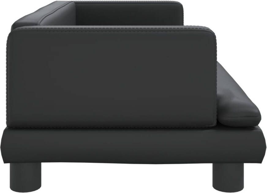 VIDAXL Kinderbank 80x45x30 cm kunstleer zwart