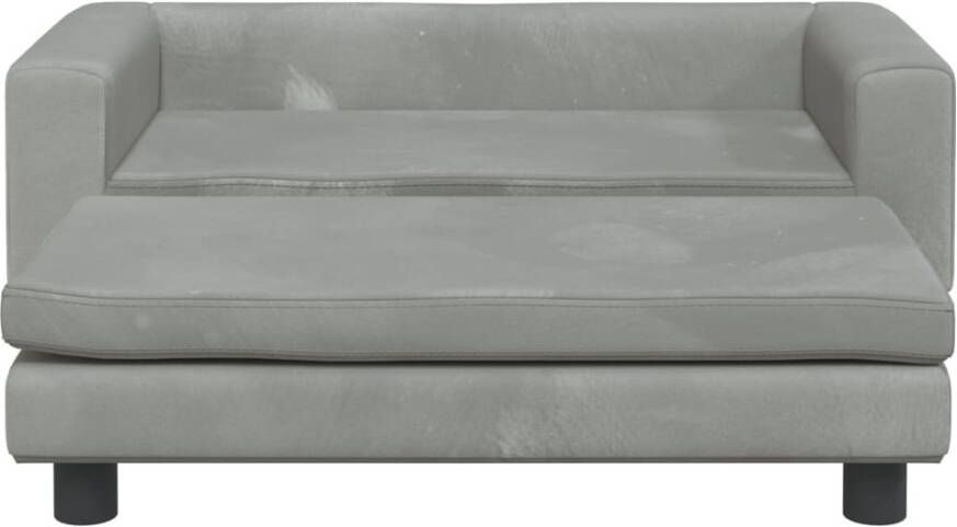 VidaXL Kinderbank met voetensteun lichtgrijs Kinderstoel Kindermeubel Kids Meubels Minibanc Kinderzitplaats - Foto 3