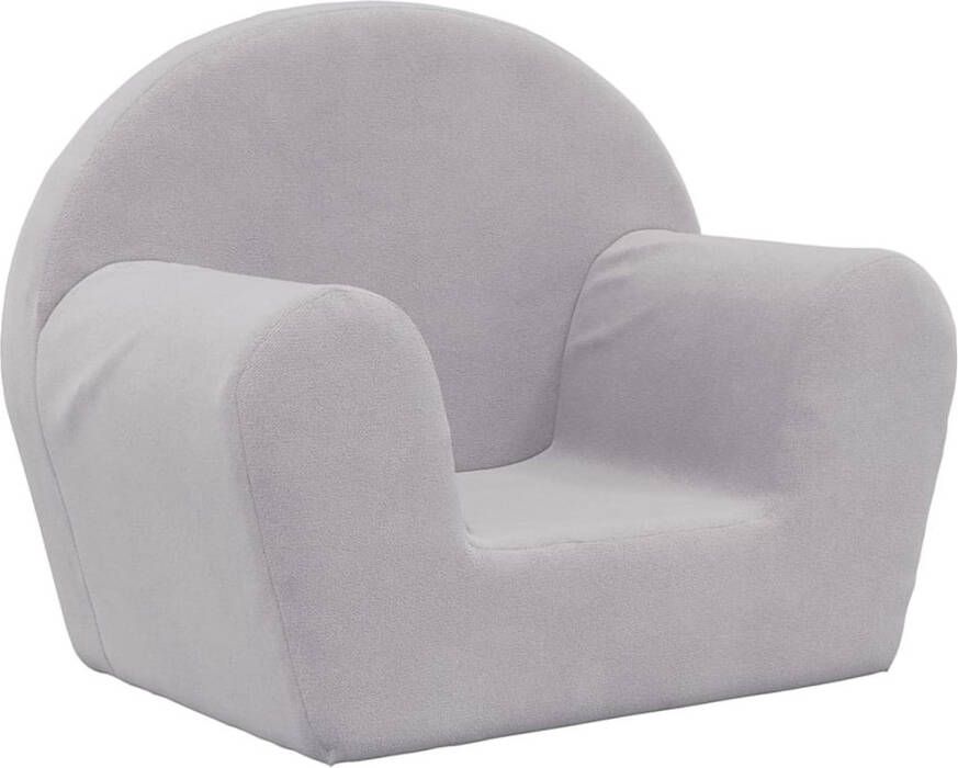 VIDAXL Kinderbank zacht pluche lichtgrijs - Foto 2