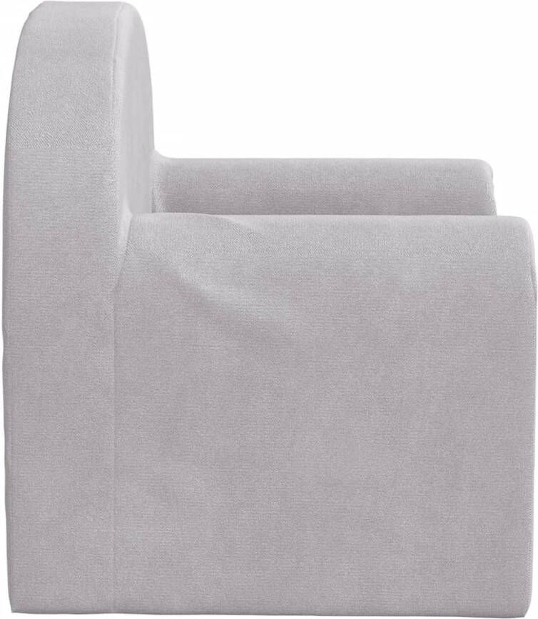 VIDAXL Kinderbank zacht pluche lichtgrijs