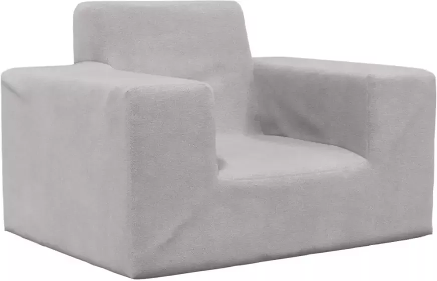 VidaXL Kinderbank zacht pluche lichtgrijs - Foto 5