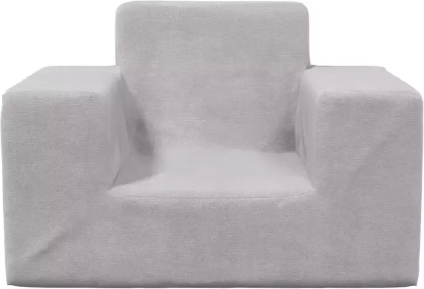 VidaXL Kinderbank zacht pluche lichtgrijs - Foto 4