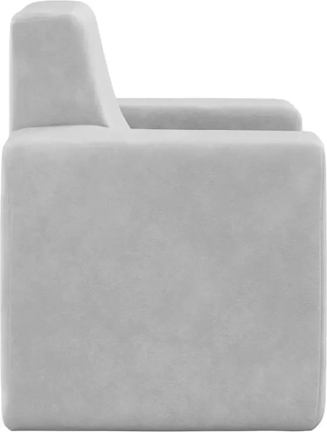 VidaXL Kinderbank zacht pluche lichtgrijs - Foto 4